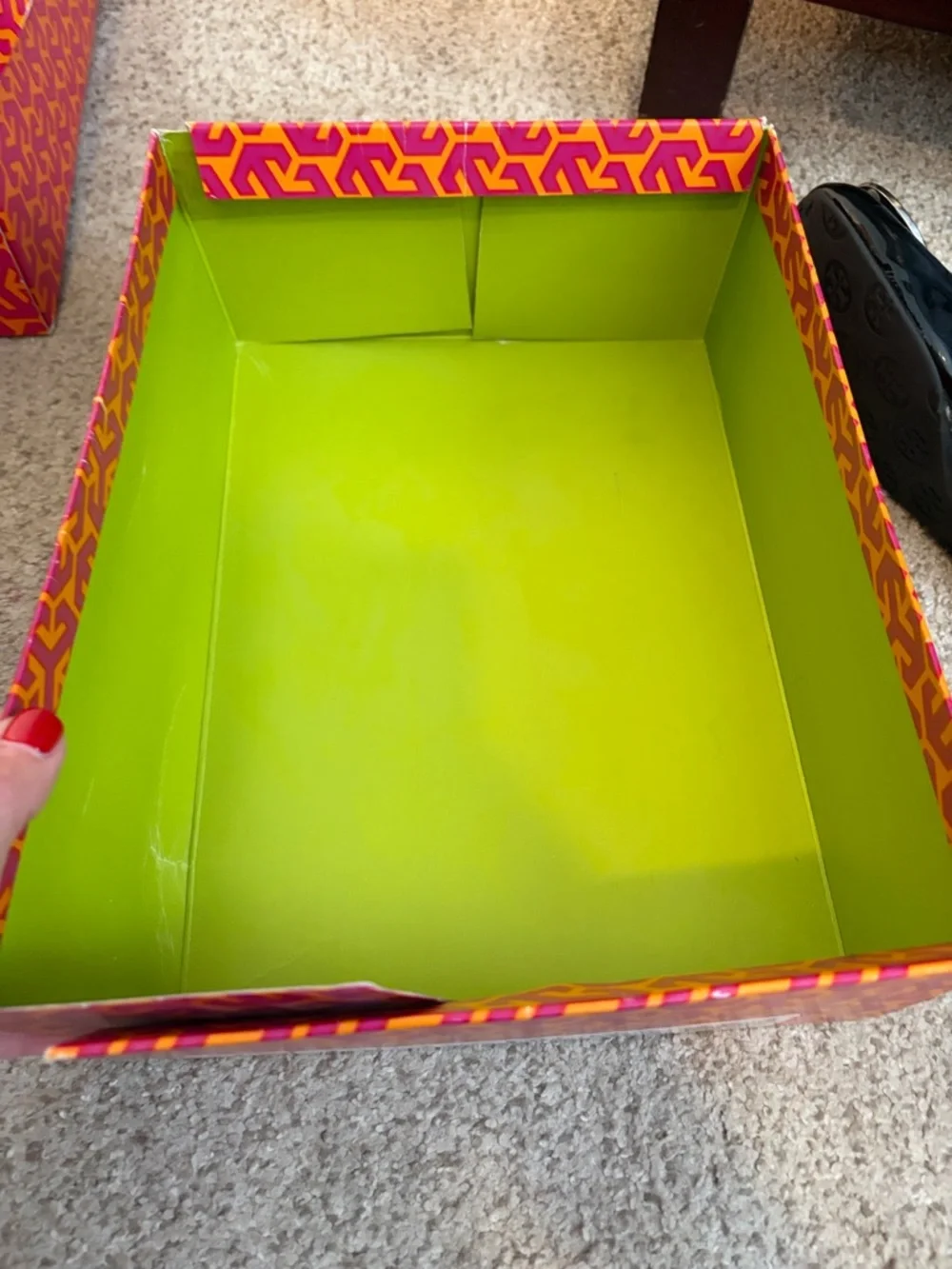 Tory Burch “Sophie” Black Patent Leather wedge heel with silver hardware, 8 - Picture 14 of 15